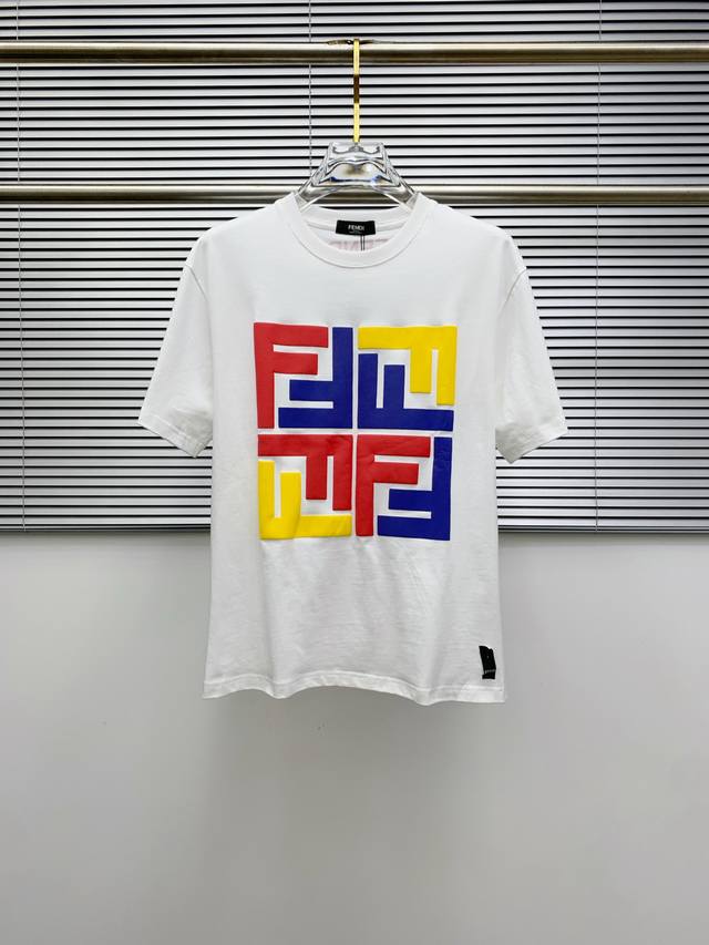 Ss Fendi pure cotton latest fabric classic logo pattern Logo fashionable and sim