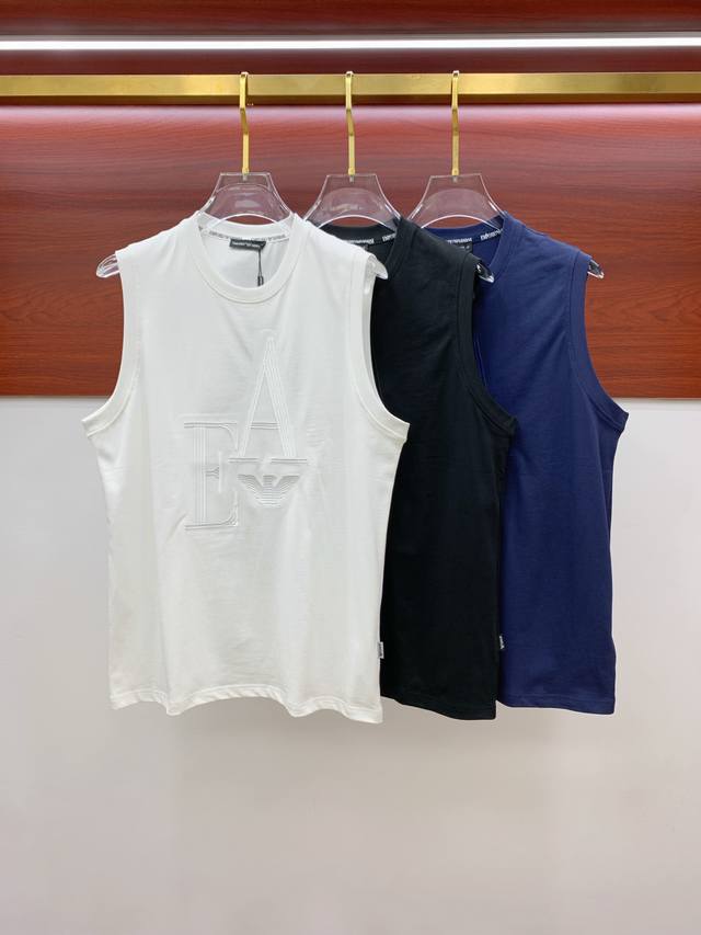Armani 25Ss new vest with reinforced threads on the neckline and cuffs, not eas