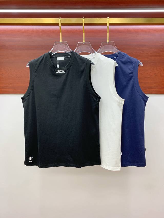 Dior 25Ss new vest with reinforced threads on the neckline and cuffs, not easy t