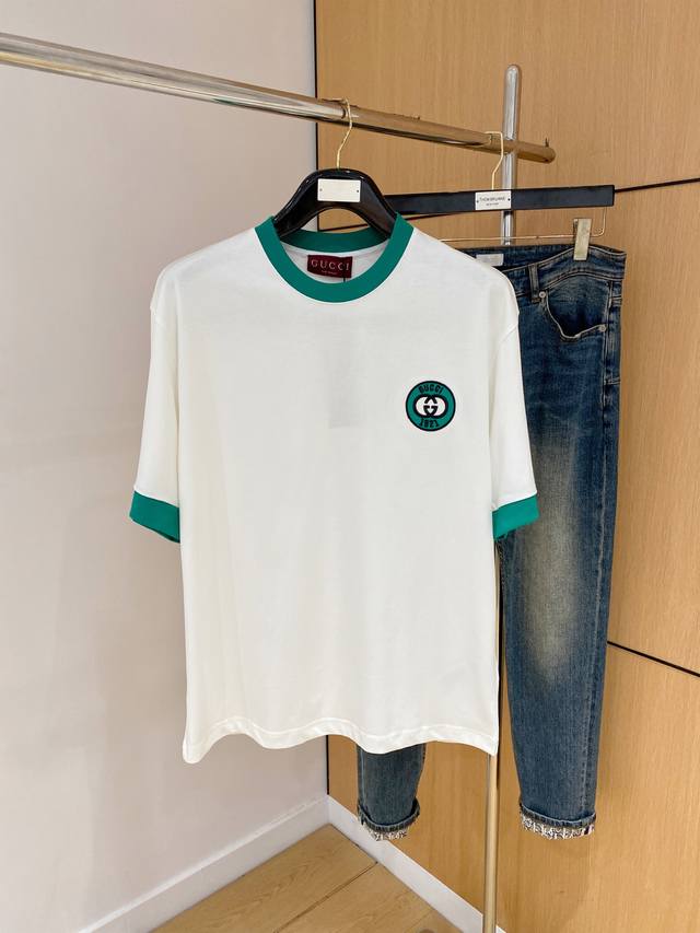 Ss Gucci pure cotton latest fabric classic logo pattern Logo fashionable and sim