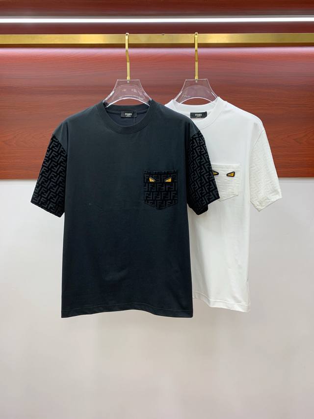 Ss Fendi's latest cotton fabric! Classic logo pattern, fashionable and simple sh