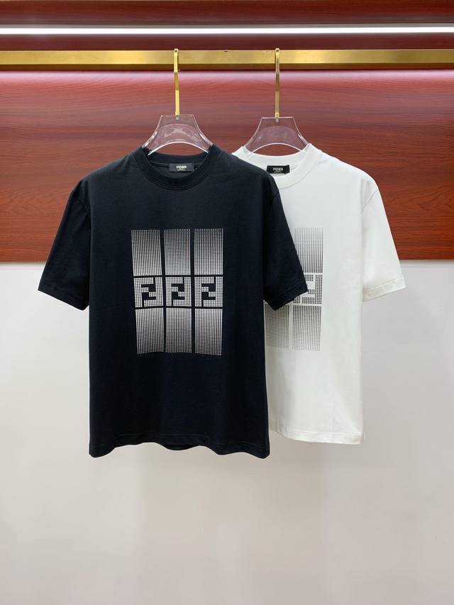Ss Fendi's latest cotton fabric! Classic logo pattern, fashionable and simple sh