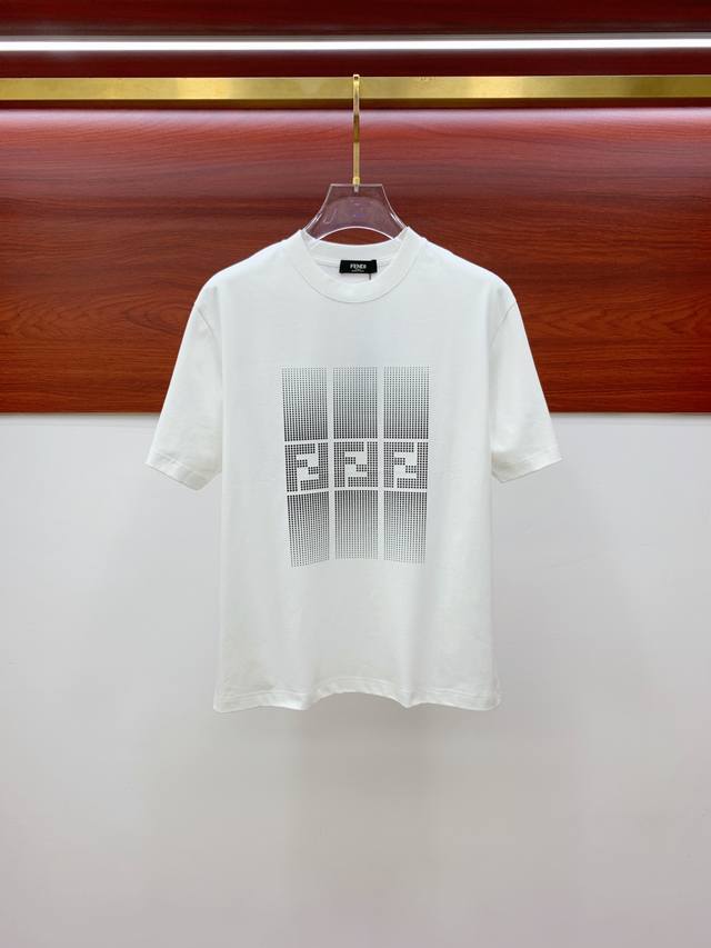 Ss Fendi's latest cotton fabric! Classic logo pattern, fashionable and simple sh
