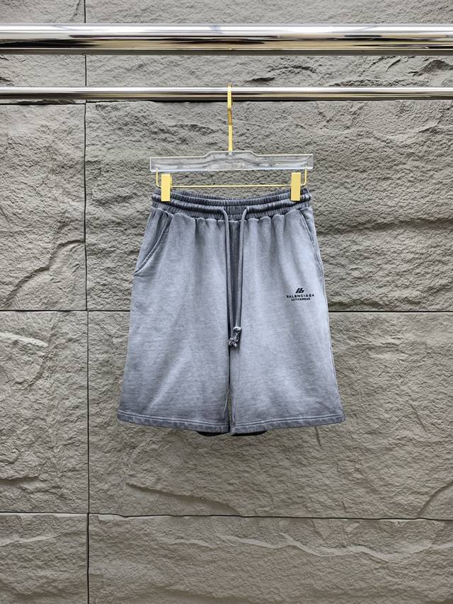 Balenciaga three-logo complete 2025 summer new men's casual shorts, high-end cu