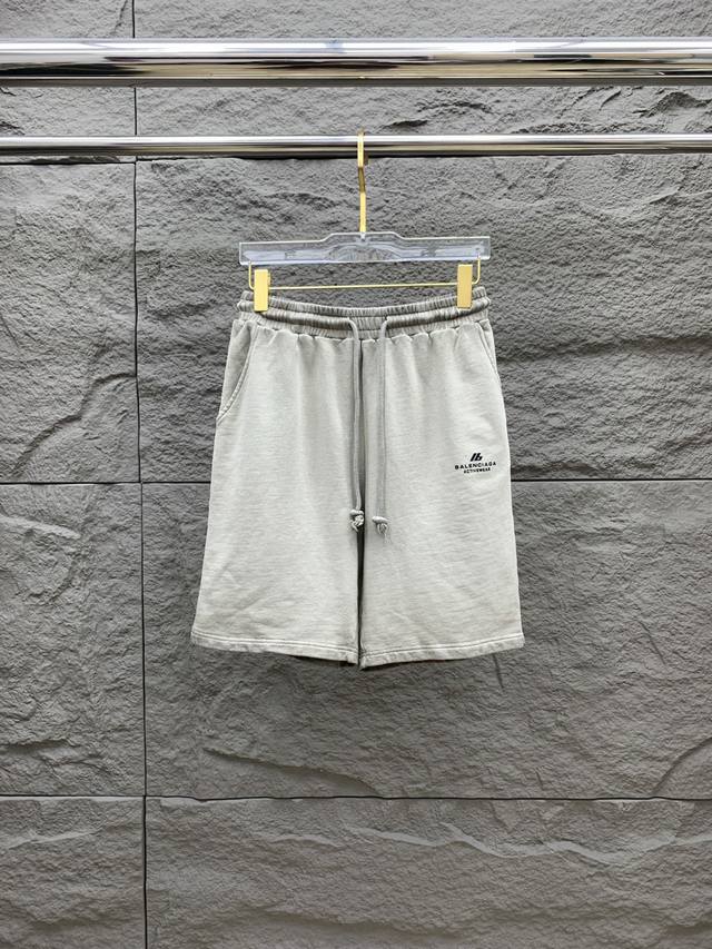 Balenciaga three-logo complete 2025 summer new men's casual shorts, high-end cu