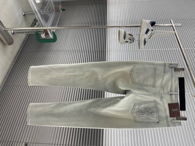Ysl 25Ss new spring and summer jeans.. High-end denim, top-grade long-staple cot