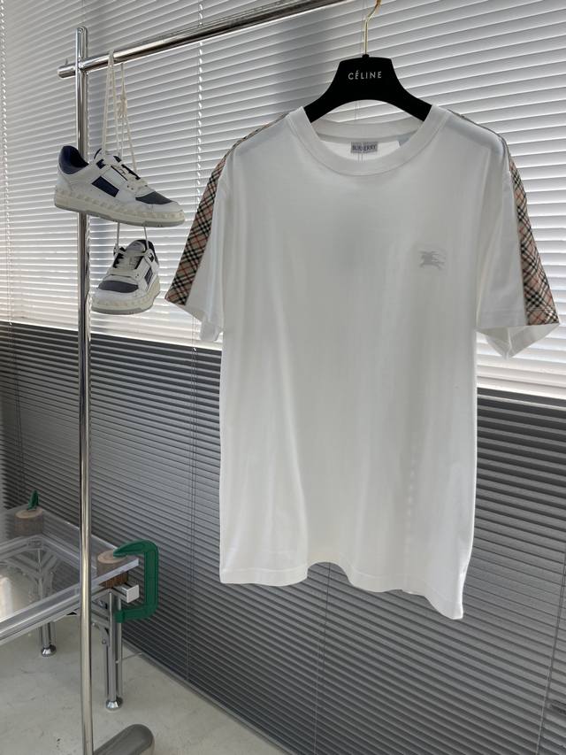 Bbr 25 New checkered ribbon T-shirt, this T-shirt is made of lightweight plain c