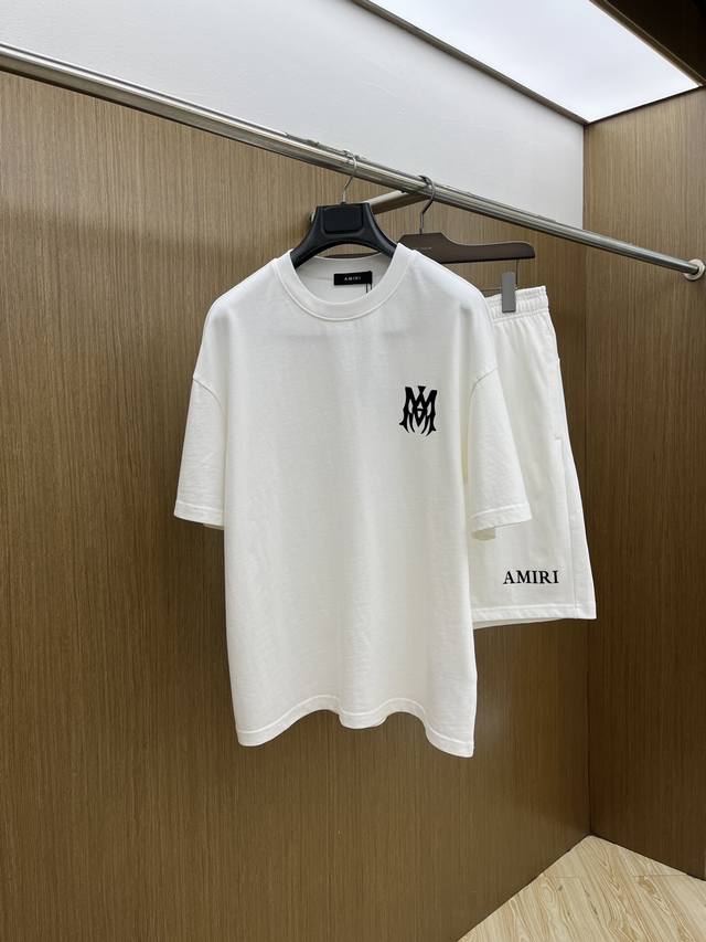 New set Amiri 2540 Spring and Summer latest casual shorts and short-sleeved sui