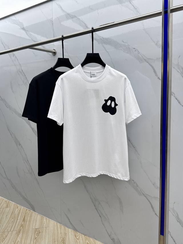 Bbr*Burberry 2025Fw Spring and Summer new round neck base outerwear T-shirt, thr