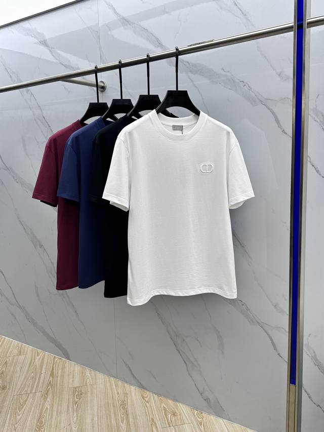 Christian Dior*Dior 2025Fw Spring and Summer new round neck T-shirt for outerwea