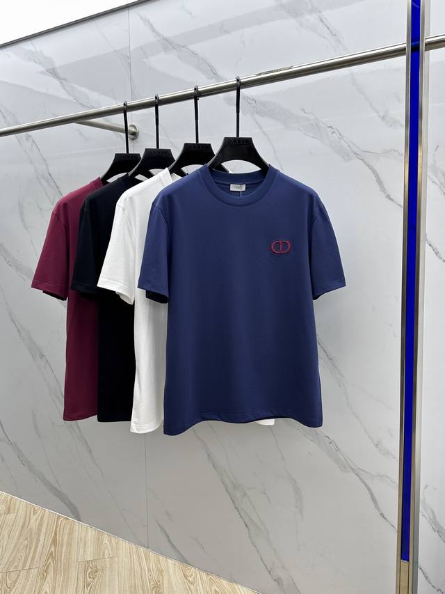 Christian Dior*Dior 2025Fw Spring and Summer new round neck T-shirt for outerwea