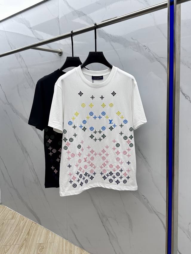 Lv*Louis Vuitton 2025 Spring/Summer new models, the latest short-sleeved round n
