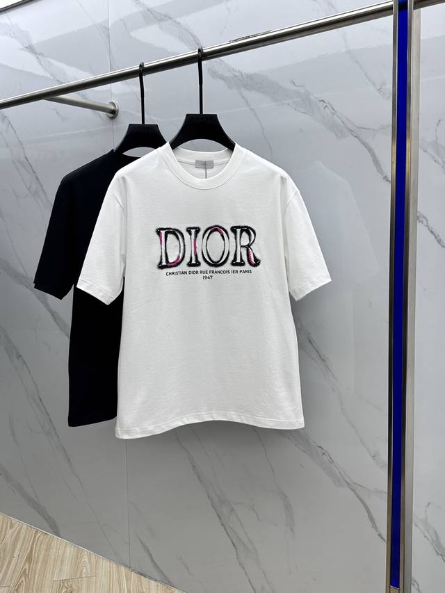 Christian Dior Dior 2025Fw Spring and Summer new round neck base outerwear T-shi