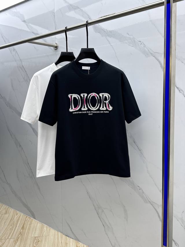 Christian Dior Dior 2025Fw Spring and Summer new round neck base outerwear T-shi