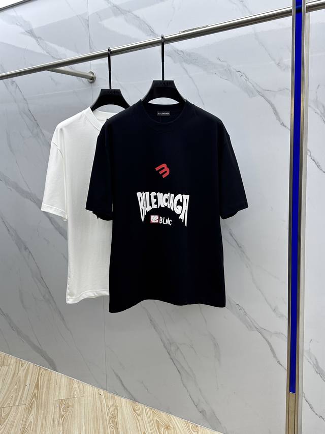 Balenciag* Paris 2025Fw Spring and Summer new round neck T-shirt for outerwear,