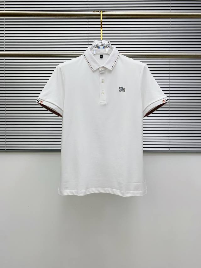 BURBERRY 25Ss new spring and summer short-sleeved lapel T-shirt Polo, the highes