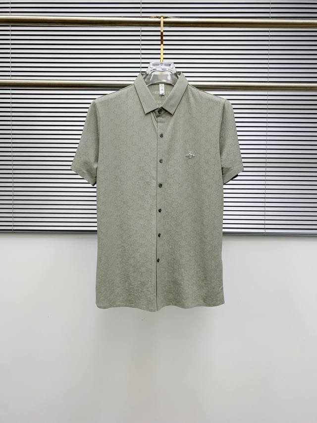 Dior 25Ss Spring and Summer new lapel Polo. Selected Tencel cotton satin cotton