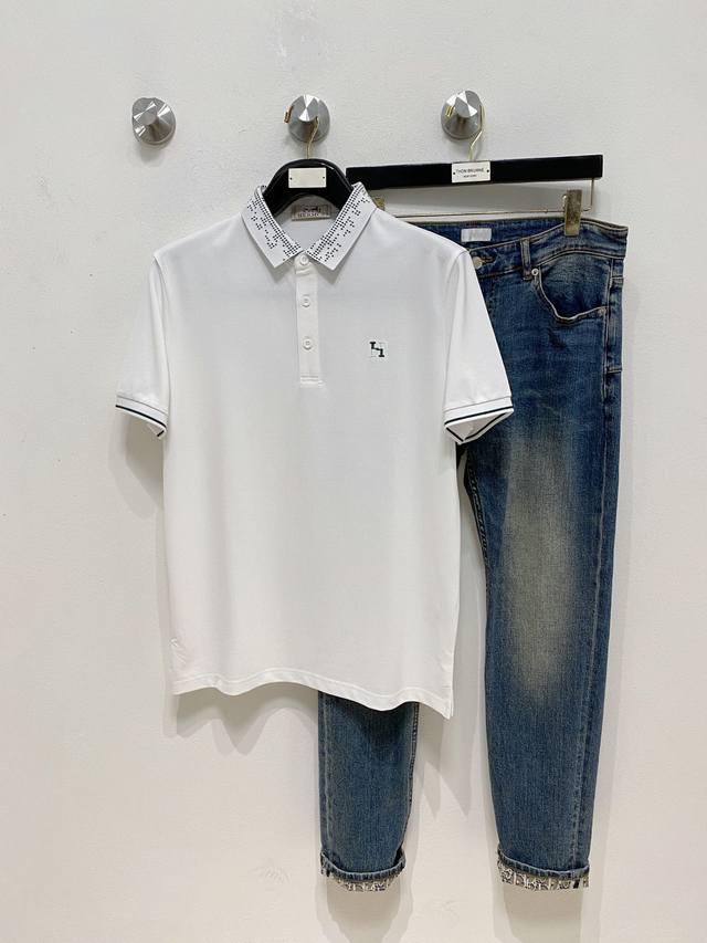 Hermes 25Ss new spring and summer short-sleeved lapel T-shirt Polo, the highest