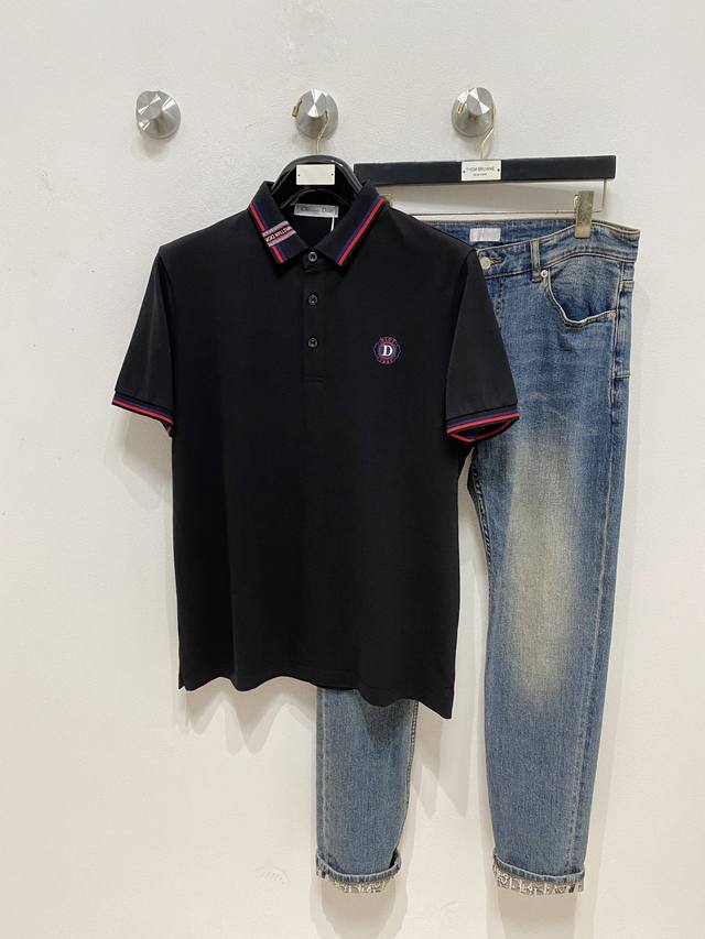 Dior 25Ss new spring and summer short-sleeved lapel T-shirt Polo, the highest ve