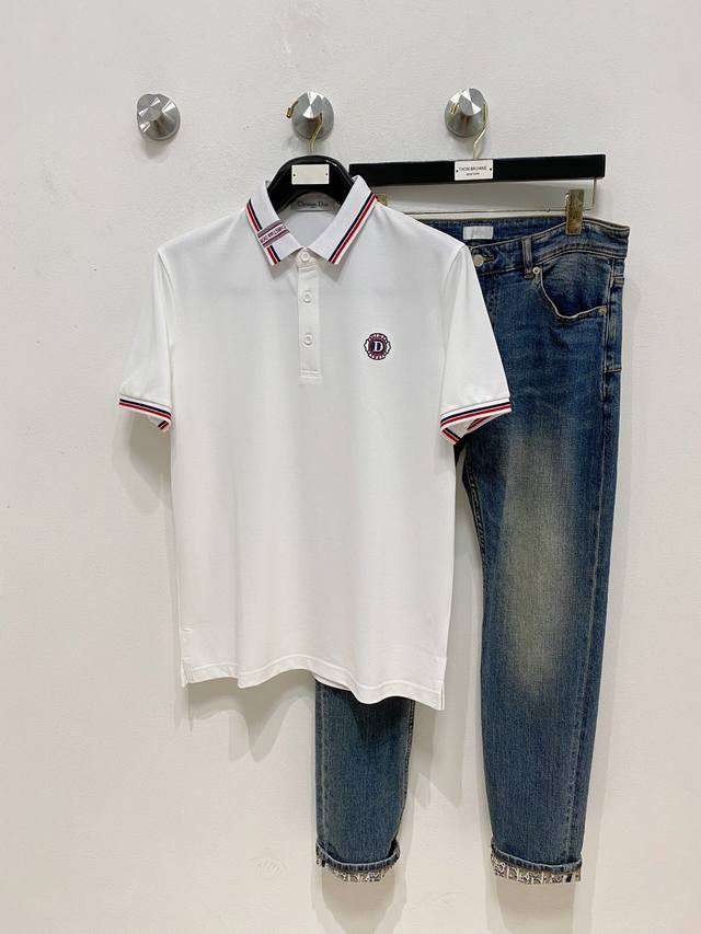 Dior 25Ss new spring and summer short-sleeved lapel T-shirt Polo, the highest ve