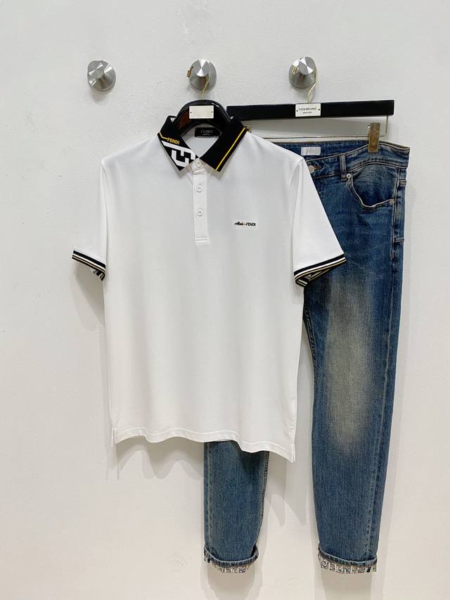 Fenjia 25Ss new spring and summer short-sleeved lapel T-shirt Polo, the highest