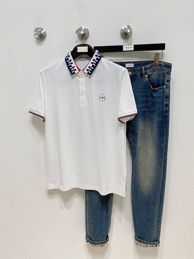 Moncler 25Ss new spring and summer short-sleeved lapel T-shirt Polo, the highest