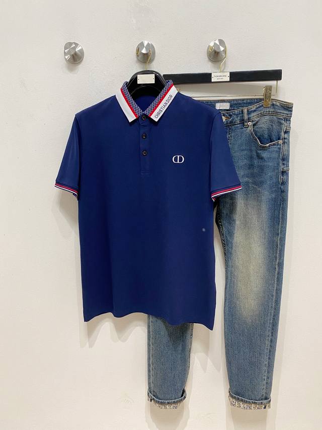 Dior 25Ss new spring and summer short-sleeved lapel T-shirt Polo, the highest ve