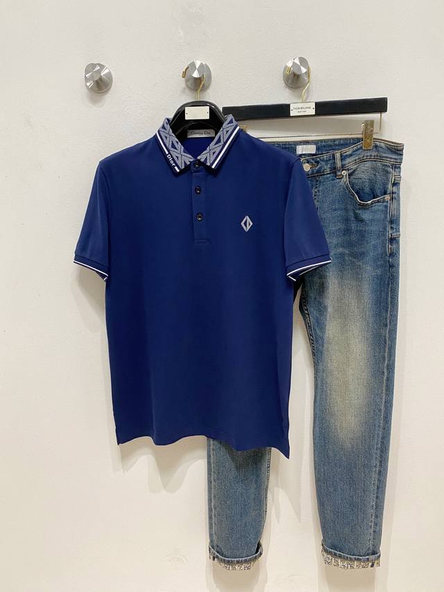 Dior 25Ss new spring and summer short-sleeved lapel T-shirt Polo, the highest ve