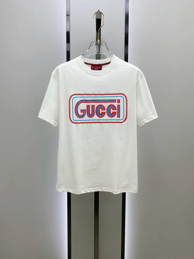 Gucci 2025 summer new short-sleeved T-shirt, the first exclusive online debut of