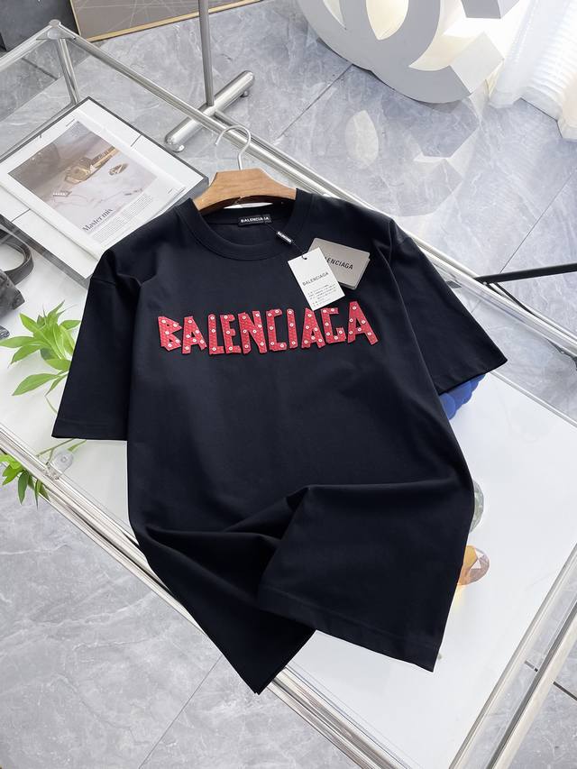 Ss Balenciaga pure cotton latest fabric classic logo pattern Logo fashionable an