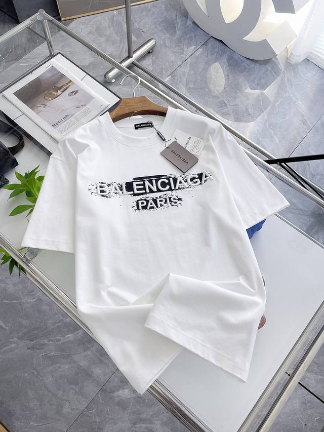 Ss Balenciaga pure cotton latest fabric classic logo pattern Logo fashionable an