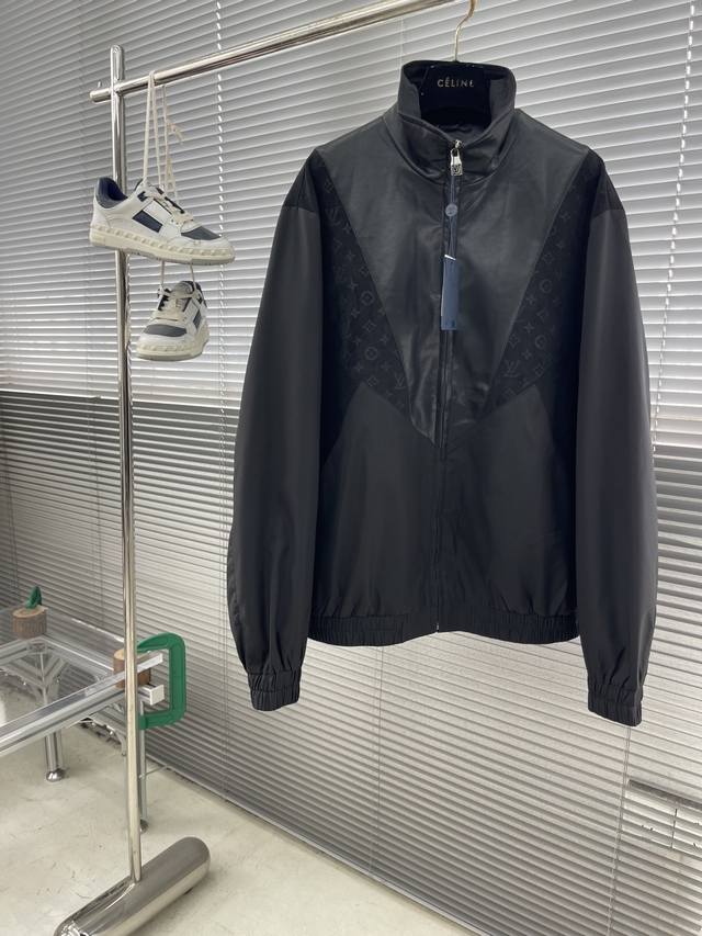Donkey brand patchwork leather jacquard jacket The fabric is made of custom cow