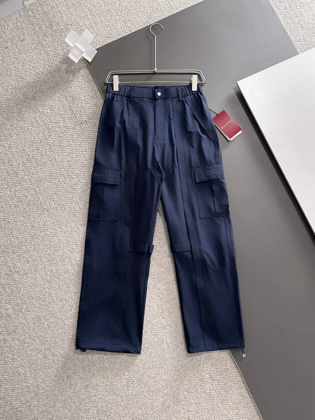 Gucc1 Men's boutique casual pants. Top-quality fabric casual pants. The latest m