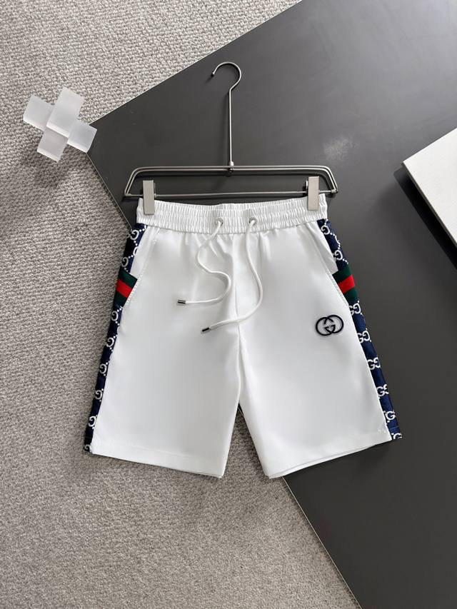 25 Spring and summer new product release, G jacquard fabric splicing shorts ship
