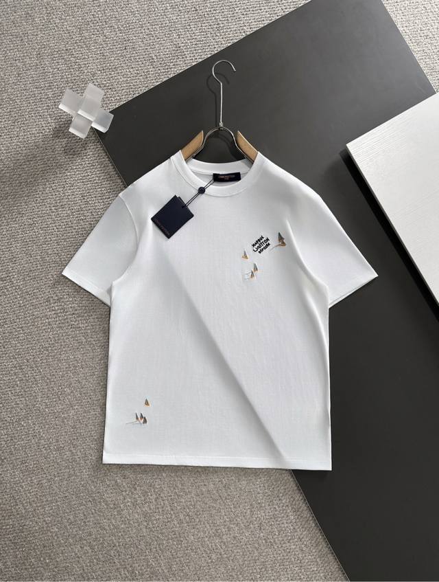 Lv 2025 Spring and Summer New Release Counter Latest Short Sleeve Round Neck T-s