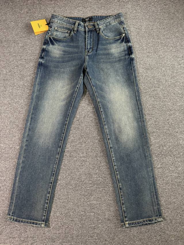 Fd2025Ss Spring and summer new slim fit straight jeans Perfect washing process C