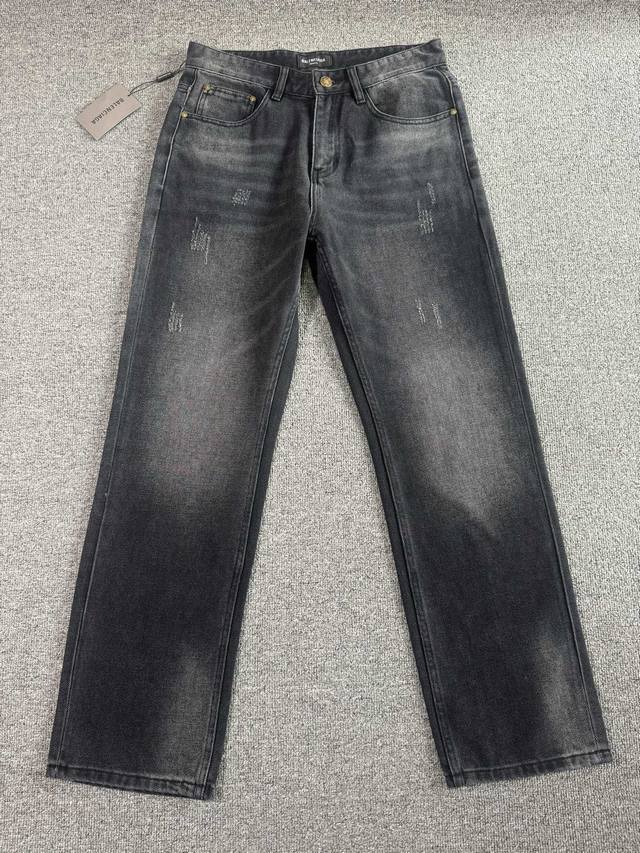 Balenciaga 2025Ss Spring/Summer new slim straight jeans perfect washing process