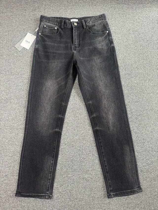 Dior 2025Ss Spring and Summer new slim jeans perfect washing process customized