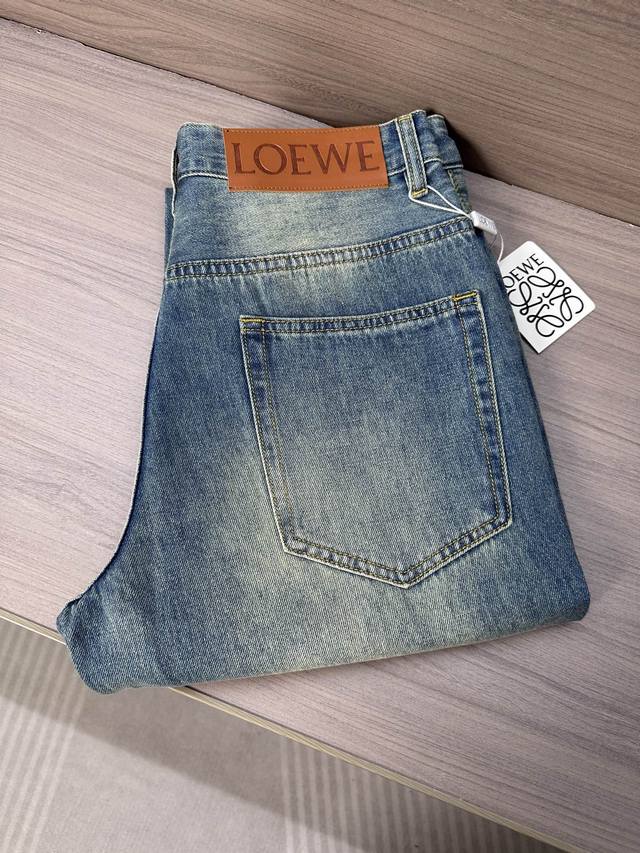 Wide Low Loewe 25Ss Spring and Summer Men's Fashion Trend Big Leg Jeans, Offici
