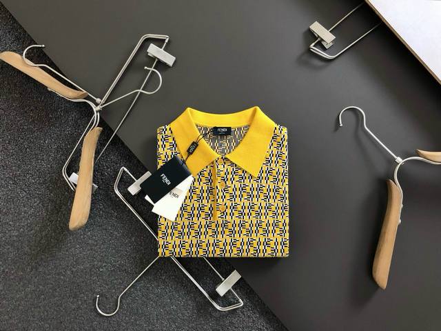 Fend*Fitted version S-Xl 2025 autumn top imported private goods, high-end yellow