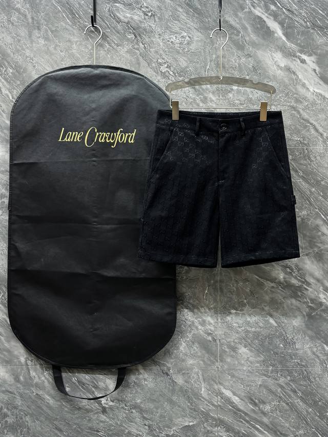 Gu2025 Spring and Summer new casual high-quality jacquard shorts are made with u