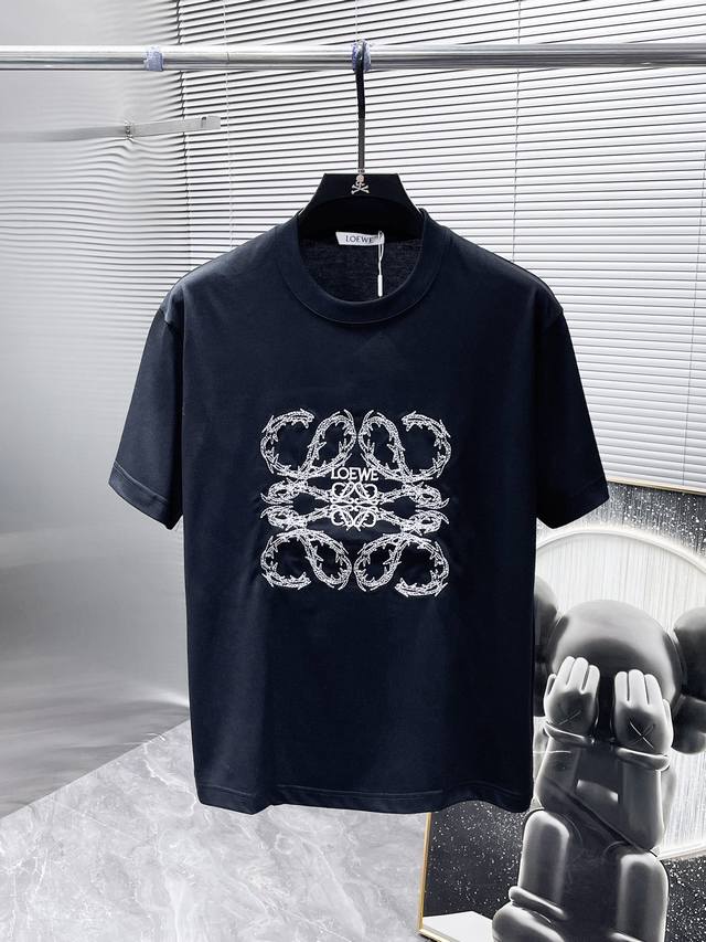 Loewe 2025Ss new half-sleeve T-shirt, short-sleeved round neck T-shirt, high-end