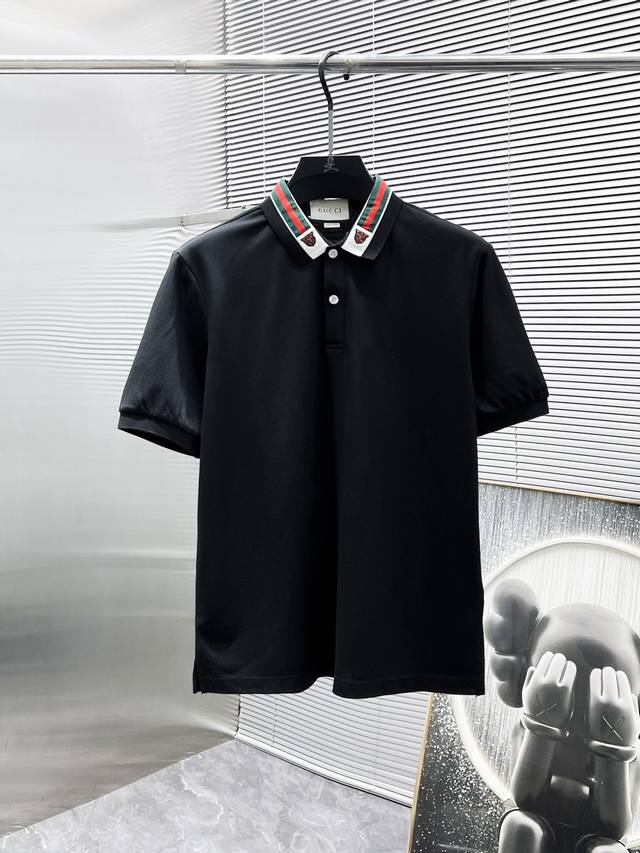 Gucci 2025Ss summer new style lapel short-sleeved T-shirt Polo shirt, high-end v