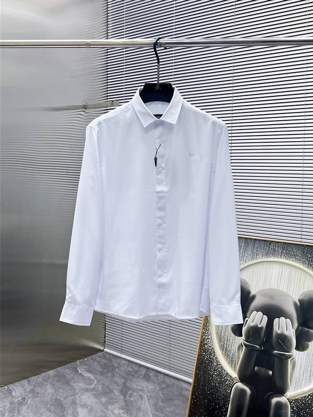 Armani Armin 2025Ss new long-sleeved shirt, high-end version! Custom-made fabri