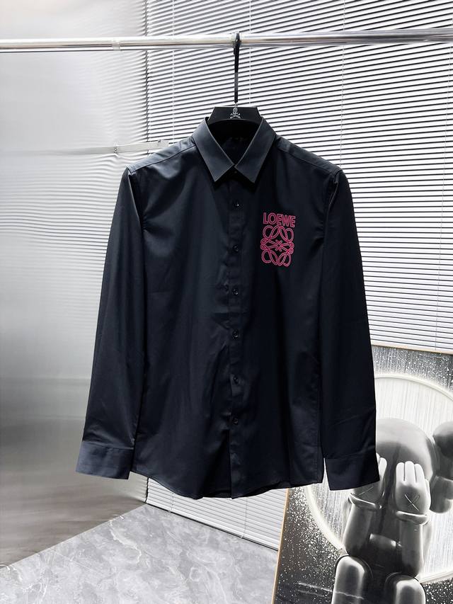 Loewe Ss new long-sleeved shirt, high-end version! Custom-made fabrics are breat