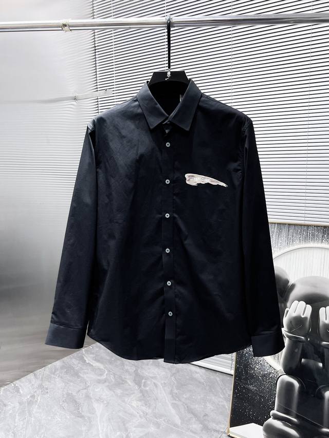 Balenciaga Ss new men's long-sleeved shirt, high-end version! Custom-made fabri