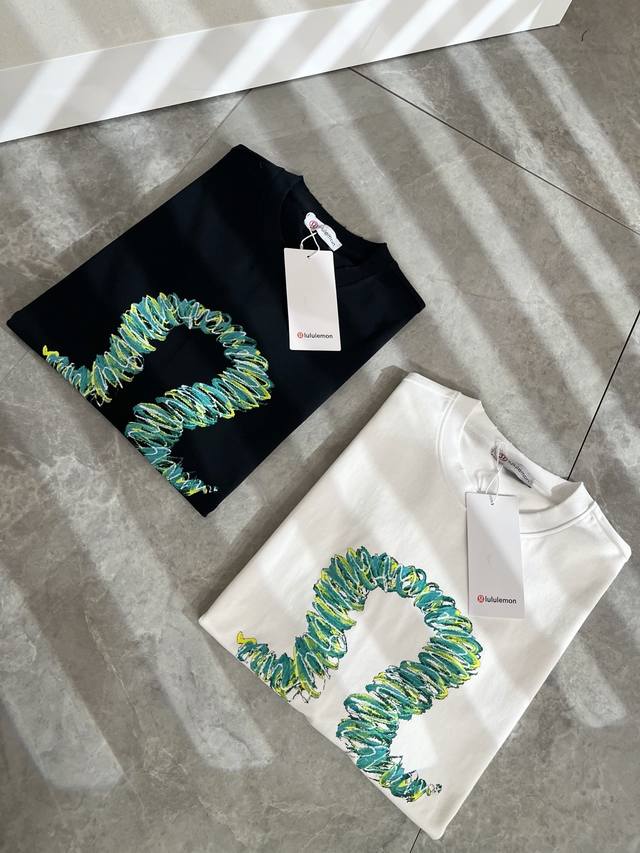 Lululemon 2025 Spring and Summer new unisex short-sleeved T-shirts, Italian orig