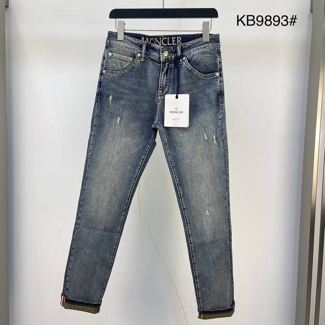 New after-sales Monogram 2025 new original jeans, original hardware leather lab