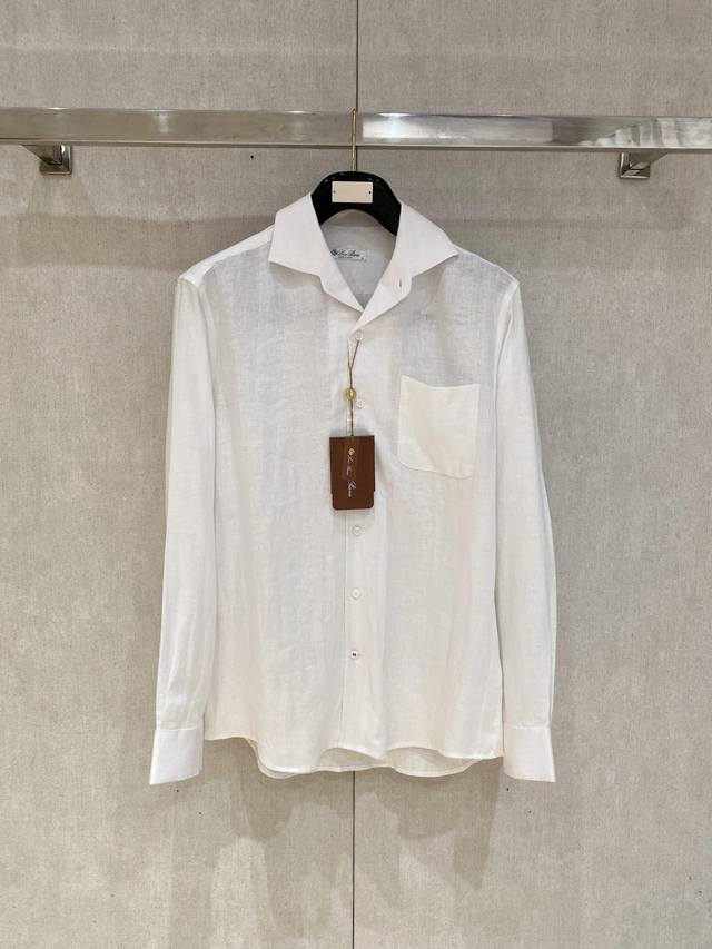 Epic linen shirt, exclusive Lp, with multi-color embroidered logo on the chest.