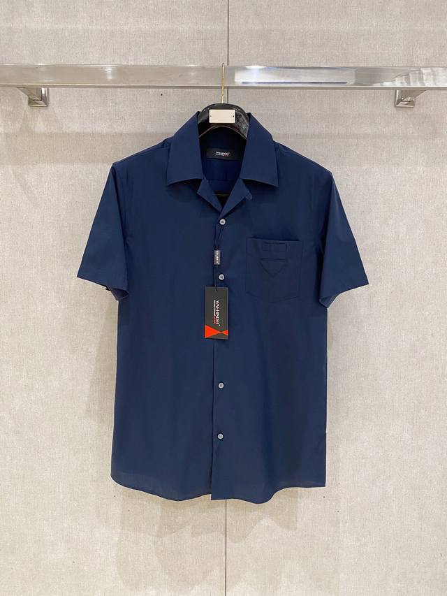 Designed private fabric men's short-sleeved shirt, foreign channel goods, pure